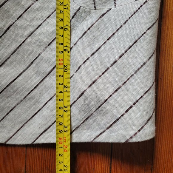 100pc Linen Cream Striped Blazer, ~Medium - Picture 6 of 10